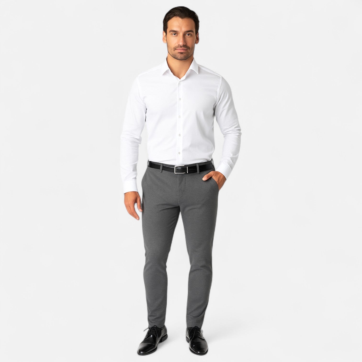 Performance Pants til Mænd i Mørkegrå Stretch